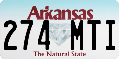 AR license plate 274MTI