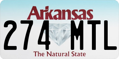 AR license plate 274MTL