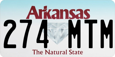 AR license plate 274MTM