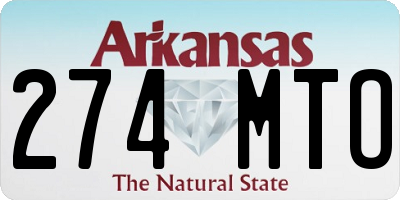 AR license plate 274MTO
