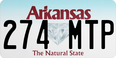 AR license plate 274MTP
