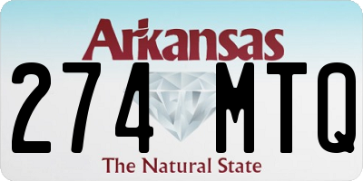 AR license plate 274MTQ