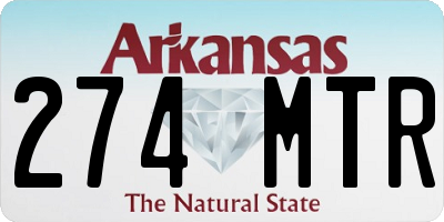 AR license plate 274MTR