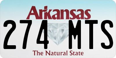 AR license plate 274MTS