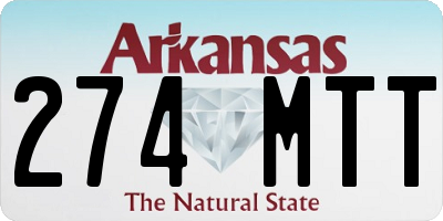 AR license plate 274MTT