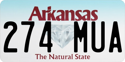 AR license plate 274MUA