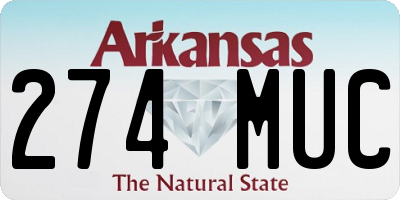 AR license plate 274MUC