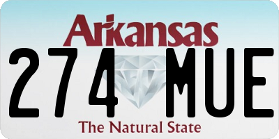 AR license plate 274MUE