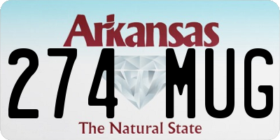 AR license plate 274MUG