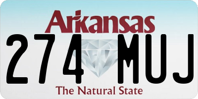 AR license plate 274MUJ