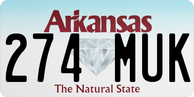 AR license plate 274MUK