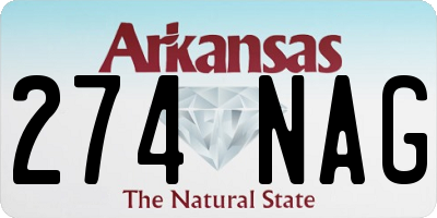 AR license plate 274NAG