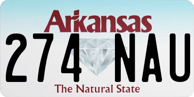 AR license plate 274NAU