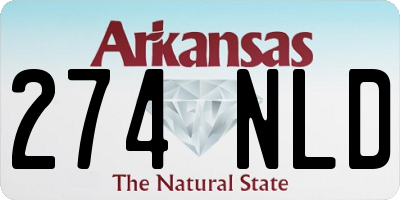 AR license plate 274NLD
