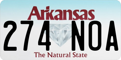 AR license plate 274NOA