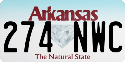 AR license plate 274NWC