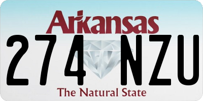 AR license plate 274NZU