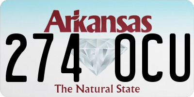 AR license plate 274OCU
