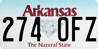 AR license plate 274OFZ