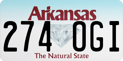 AR license plate 274OGI