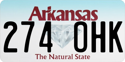 AR license plate 274OHK
