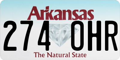 AR license plate 274OHR