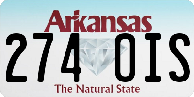 AR license plate 274OIS