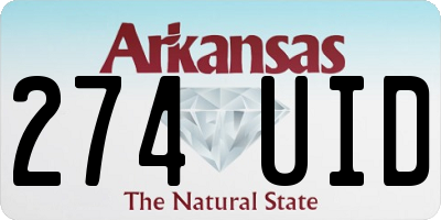 AR license plate 274UID