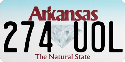 AR license plate 274UOL