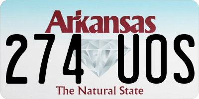 AR license plate 274UOS