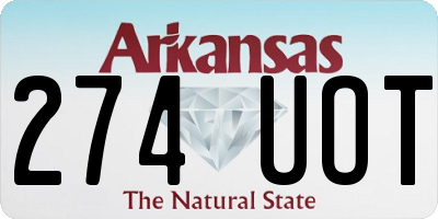 AR license plate 274UOT