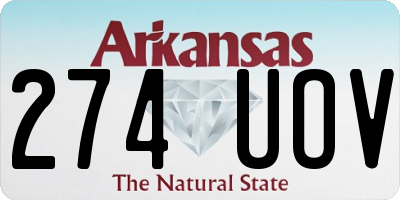 AR license plate 274UOV