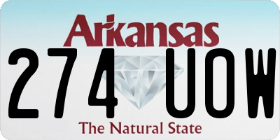 AR license plate 274UOW