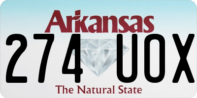 AR license plate 274UOX