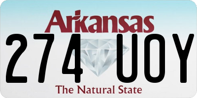 AR license plate 274UOY