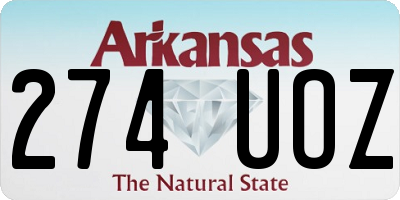 AR license plate 274UOZ