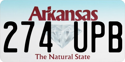 AR license plate 274UPB