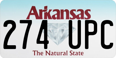 AR license plate 274UPC