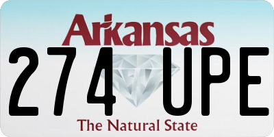 AR license plate 274UPE