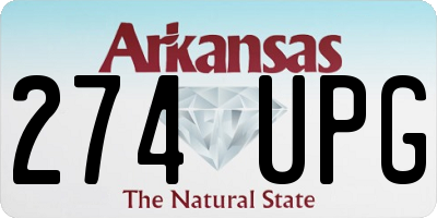 AR license plate 274UPG