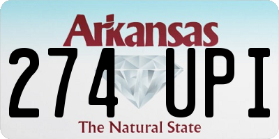 AR license plate 274UPI