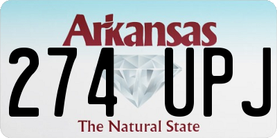 AR license plate 274UPJ