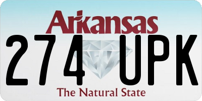 AR license plate 274UPK