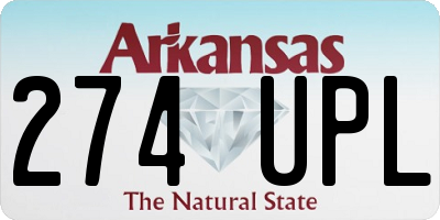 AR license plate 274UPL