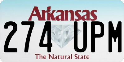 AR license plate 274UPM