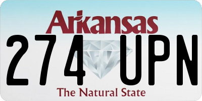 AR license plate 274UPN