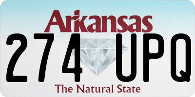AR license plate 274UPQ