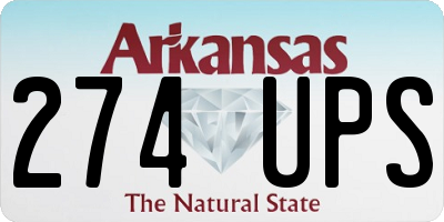 AR license plate 274UPS