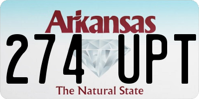 AR license plate 274UPT