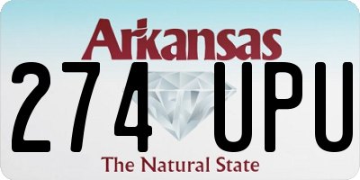 AR license plate 274UPU